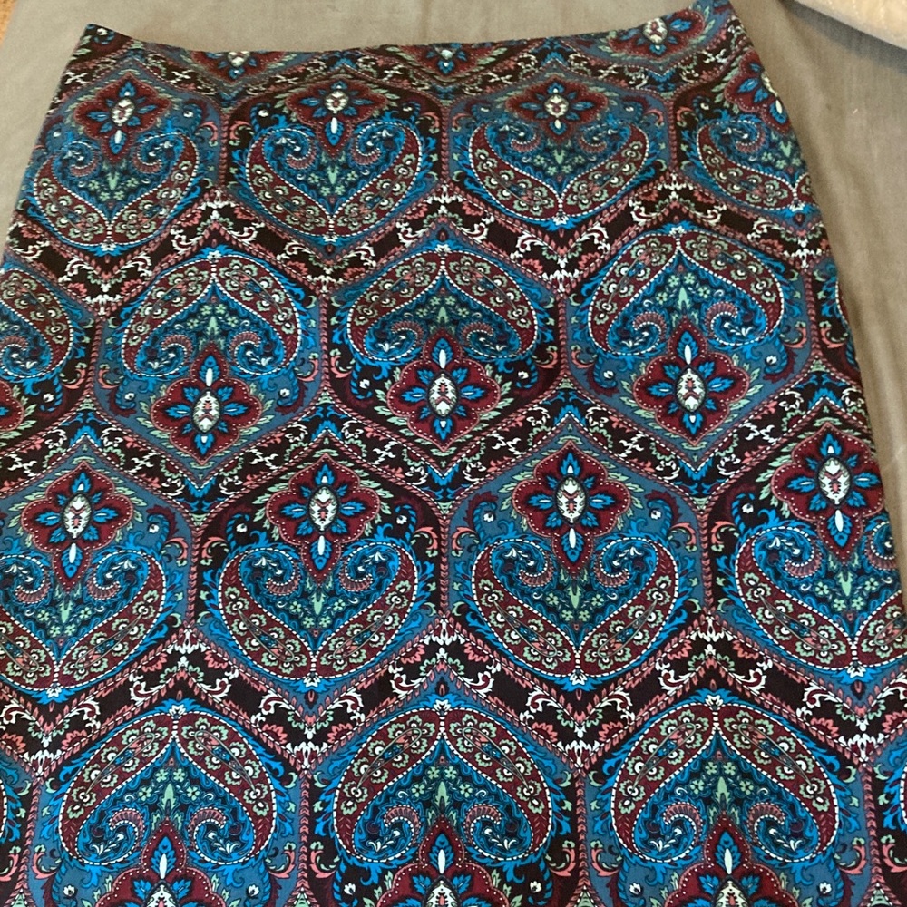 Talbots peacock blue skirt 16